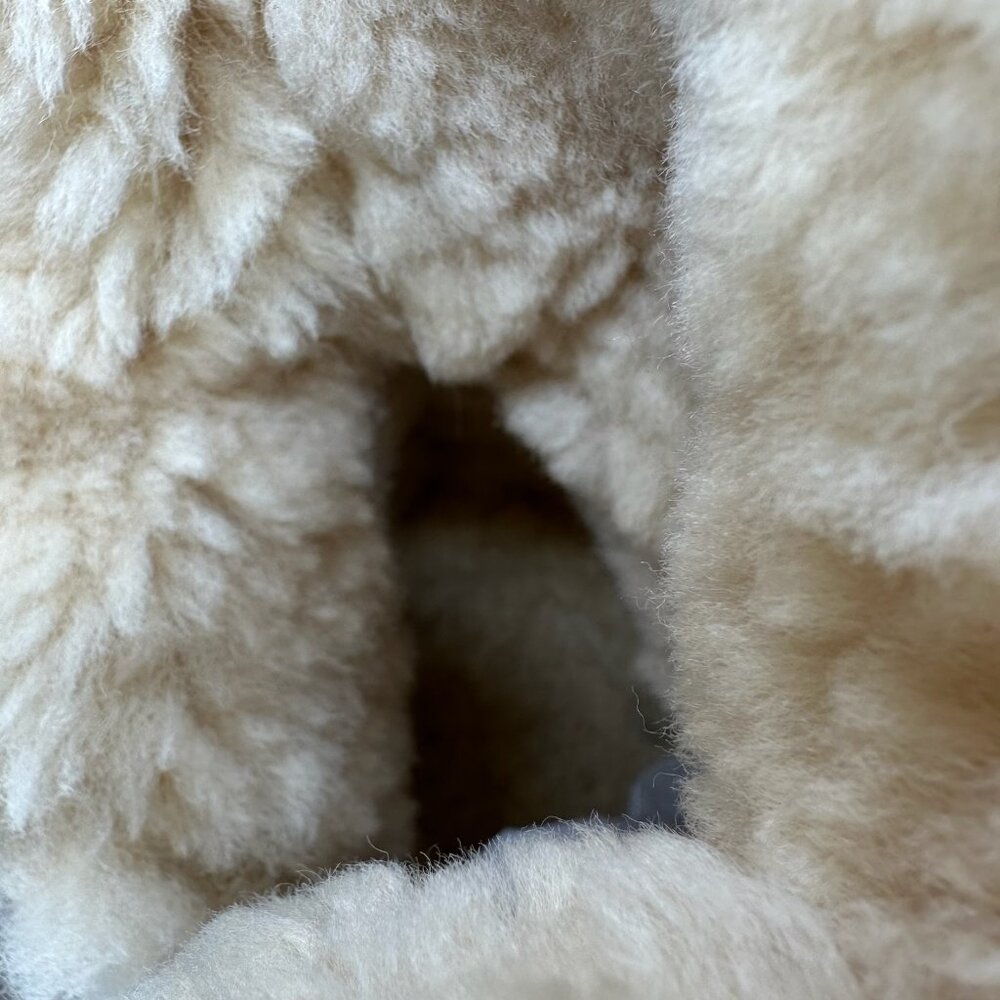 UGG 5515 Tall Winter Boots Womens 6 Lined Monogram Logo Zip Tan Beige - Picture 7 of 12